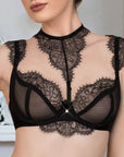 Reggiseno a balconcino Idrisa con collarino in pizzo - Roza Lingerie - ROZA LINGERIE - The Game Lingerie