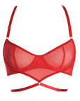 Reggiseno con ferretto in rete rossa con lacci - Flash You and Me - Flash You and Me - The Game Lingerie