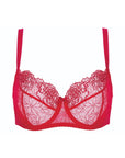 Reggiseno Morbido con Ricami Floreali e Ferretto Pamela Rosso - Gorteks - Intimo per le occasioni speciali | The Game Lingerie