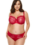 Reggiseno Morbido con Ricami Floreali e Ferretto Pamela Rosso - Gorteks - Intimo per le occasioni speciali | The Game Lingerie