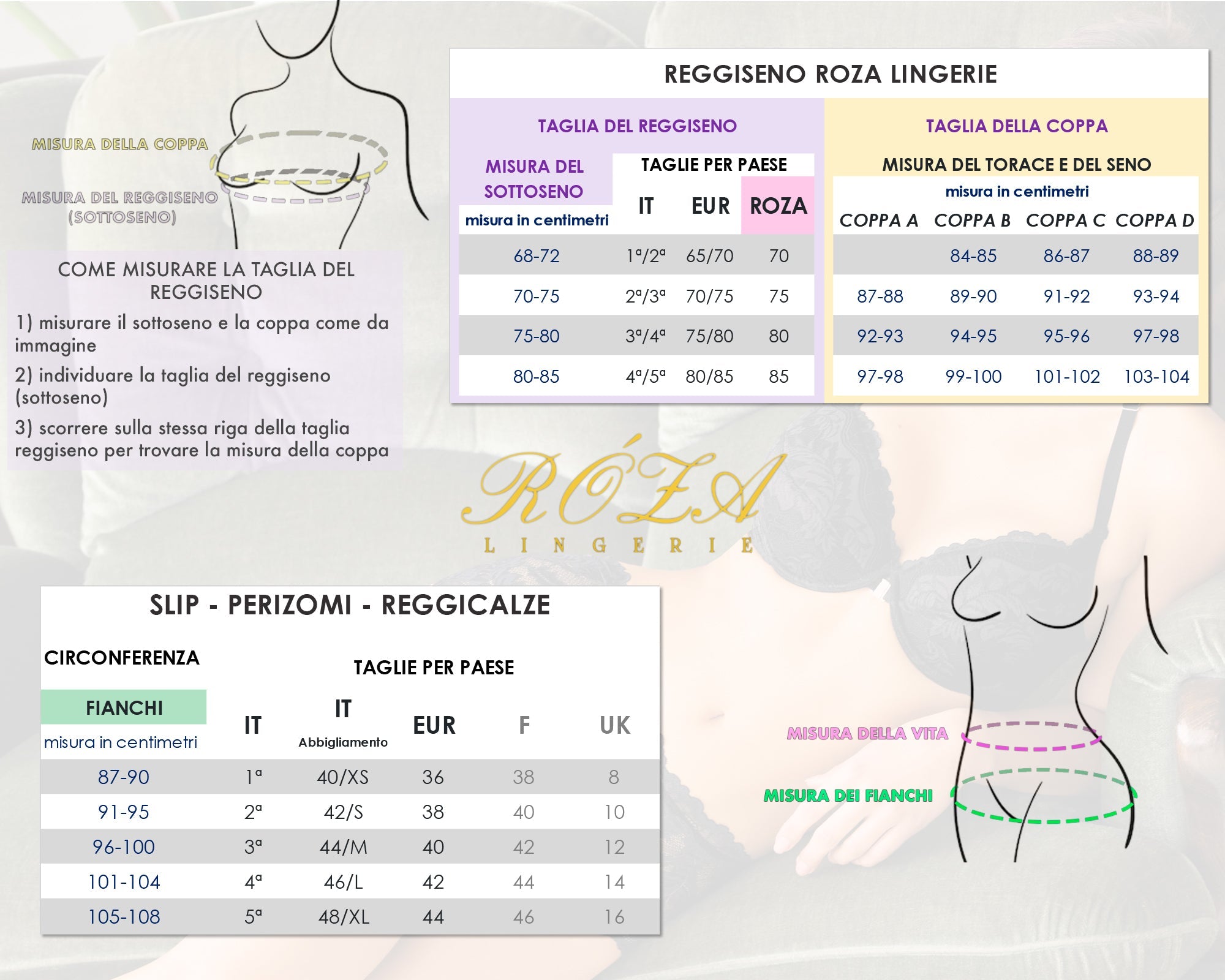 Reggiseno Push Up Sefia in pizzo nero/bianco con gancio frontale - ROZA LINGERIE - The Game Lingerie