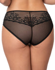 Slip Elisif pizzo nero e bordeaux - ROZA LINGERIE - The Game Lingerie