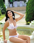 Slip Lagerta in pizzo floreale bianco - ROZA LINGERIE - The Game Lingerie