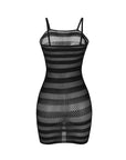SUBBLIME - 951733 VESTITO A RETE CON STRISCE NERE TAGLIA UNICA - SUBBLIME DRESSES - Intimo per le occasioni speciali | The Game Lingerie