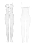 SUBBLIME - 951740 BODYSTOCKING BIANCO A RETE SENZA CAVALLO CON FIOCCHI TAGLIA UNICA - SUBBLIME BODYSTOCKINGS - Intimo per le occasioni speciali | The Game Lingerie