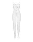 SUBBLIME - 951740 BODYSTOCKING BIANCO A RETE SENZA CAVALLO CON FIOCCHI TAGLIA UNICA - SUBBLIME BODYSTOCKINGS - Intimo per le occasioni speciali | The Game Lingerie