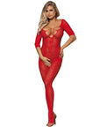 SUBBLIME - 951825 BODYSTOCKING A RETE SENZA CAVALLO CON MOTIVO ROSE ROSSE TAGLIA UNICA - SUBBLIME BODYSTOCKINGS - Intimo per le occasioni speciali | The Game Lingerie