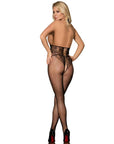 SUBBLIME - 951849 BODYSTOCKING A RETE CON COPPA APERTA E COLLO AL CENTRO NERO TAGLIA UNICA - SUBBLIME BODYSTOCKINGS - Intimo per le occasioni speciali | The Game Lingerie