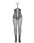SUBBLIME - 951849 BODYSTOCKING A RETE CON COPPA APERTA E COLLO AL CENTRO NERO TAGLIA UNICA - SUBBLIME BODYSTOCKINGS - Intimo per le occasioni speciali | The Game Lingerie