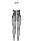 SUBBLIME - 951849 BODYSTOCKING A RETE CON COPPA APERTA E COLLO AL CENTRO NERO TAGLIA UNICA - SUBBLIME BODYSTOCKINGS - Intimo per le occasioni speciali | The Game Lingerie