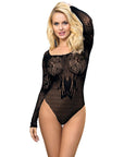 SUBBLIME - 952051 BODY A RETE CON MANICHE LUNGE E SPALLE SCOPERTE NERO TAGLIA UNICA - SUBBLIME BODIES - Intimo per le occasioni speciali | The Game Lingerie