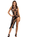 SUBBLIME - 952129 BODYSTOCKING A RETE CON DISEGNO ABITO E DETTAGLI FLOREALI NERO TAGLIA UNICA - SUBBLIME BODYSTOCKINGS - Intimo per le occasioni speciali | The Game Lingerie