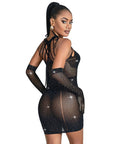 SUBBLIME - 952235 ABITO A RETE CON STRASS NERO TAGLIA UNICA - SUBBLIME DRESSES - Intimo per le occasioni speciali | The Game Lingerie
