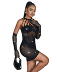 SUBBLIME - 952235 ABITO A RETE CON STRASS NERO TAGLIA UNICA - SUBBLIME DRESSES - Intimo per le occasioni speciali | The Game Lingerie