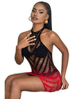 SUBBLIME - 952242 VESTITO ELASTICO A RETE DEGRADATA ROSSO E NERO TAGLIA UNICA - SUBBLIME DRESSES - Intimo per le occasioni speciali | The Game Lingerie