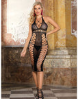SUBBLIME - 952310 VESTITO LUNGO A RETE NERO TAGLIA UNICA - SUBBLIME DRESSES - Intimo per le occasioni speciali | The Game Lingerie