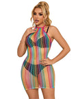 SUBBLIME - 952341 VESTITO A RETE ARCOBALENO TAGLIA UNICA - SUBBLIME DRESSES - Intimo per le occasioni speciali | The Game Lingerie