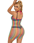 SUBBLIME - 952341 VESTITO A RETE ARCOBALENO TAGLIA UNICA - SUBBLIME DRESSES - Intimo per le occasioni speciali | The Game Lingerie