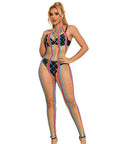 SUBBLIME - 952358 VESTITO A RETE CON COLLO ALTO ARCOBALENO TAGLIA UNICA - SUBBLIME DRESSES - Intimo per le occasioni speciali | The Game Lingerie