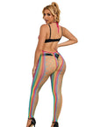 SUBBLIME - 952358 VESTITO A RETE CON COLLO ALTO ARCOBALENO TAGLIA UNICA - SUBBLIME DRESSES - Intimo per le occasioni speciali | The Game Lingerie