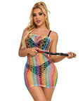 SUBBLIME - 952365 VESTITO A RETE CON SPALLE NUDE ARCOBALENO TAGLIA UNICA - SUBBLIME DRESSES - Intimo per le occasioni speciali | The Game Lingerie