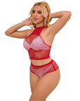 SUBBLIME - 952402 SET RETE CON DIAMANTI ROSA TAGLIA UNICA - SUBBLIME SETS - Intimo per le occasioni speciali | The Game Lingerie