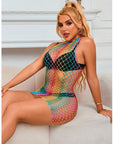 SUBBLIME - 952433 VESTITO A RETE SENZA MANICHE COLLO ALTO ARCOBALENO TAGLIA UNICA - SUBBLIME DRESSES - Intimo per le occasioni speciali | The Game Lingerie
