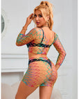 SUBBLIME - 952440 INSIEME A RETE 2 PEZZI MANICA LUNGA ARCOBALENO TAGLIA UNICA - SUBBLIME SETS - Intimo per le occasioni speciali | The Game Lingerie