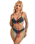 SUBBLIME - 952440 INSIEME A RETE 2 PEZZI MANICA LUNGA ARCOBALENO TAGLIA UNICA - SUBBLIME SETS - Intimo per le occasioni speciali | The Game Lingerie