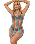 SUBBLIME - 952457 VESTITO A RETE SENZA MANICHE CON SPALLE SCOPERTE ARCOBALENO TAGLIA UNICA - SUBBLIME DRESSES - Intimo per le occasioni speciali | The Game Lingerie