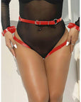 SUBBLIME - 953706 MANETTE CON CINTURA BONDAGE ROSSO TAGLIA UNICA - SUBBLIME FETISH - Intimo per le occasioni speciali | The Game Lingerie