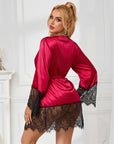 SUBBLIME - 953829 ELEGANTE PIGIAMA IN PIZZO + PERIZOMA ROSSO L/XL - SUBBLIME SETS - Intimo per le occasioni speciali | The Game Lingerie