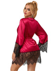 SUBBLIME - 953829 ELEGANTE PIGIAMA IN PIZZO + PERIZOMA ROSSO L/XL - SUBBLIME SETS - Intimo per le occasioni speciali | The Game Lingerie