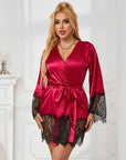 SUBBLIME - 953829 ELEGANTE PIGIAMA IN PIZZO + PERIZOMA ROSSO L/XL - SUBBLIME SETS - Intimo per le occasioni speciali | The Game Lingerie
