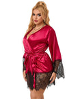 SUBBLIME - 953829 ELEGANTE PIGIAMA IN PIZZO + PERIZOMA ROSSO L/XL - SUBBLIME SETS - Intimo per le occasioni speciali | The Game Lingerie