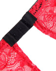 SUBBLIME - 953898 CAMICIA DA NOTTE IN SETA E PIZZO + SLIP ROSSO S/M - SUBBLIME SETS - Intimo per le occasioni speciali | The Game Lingerie