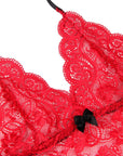 SUBBLIME - 953898 CAMICIA DA NOTTE IN SETA E PIZZO + SLIP ROSSO S/M - SUBBLIME SETS - Intimo per le occasioni speciali | The Game Lingerie