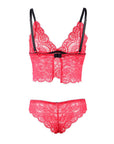 SUBBLIME - 953904 CAMICIA DA NOTTE IN SETA E PIZZO + SLIP ROSSO L/XL - SUBBLIME SETS - Intimo per le occasioni speciali | The Game Lingerie