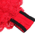 SUBBLIME - 953904 CAMICIA DA NOTTE IN SETA E PIZZO + SLIP ROSSO L/XL - SUBBLIME SETS - Intimo per le occasioni speciali | The Game Lingerie