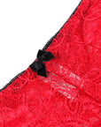 SUBBLIME - 953904 CAMICIA DA NOTTE IN SETA E PIZZO + SLIP ROSSO L/XL - SUBBLIME SETS - Intimo per le occasioni speciali | The Game Lingerie