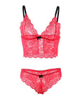 SUBBLIME - 953904 CAMICIA DA NOTTE IN SETA E PIZZO + SLIP ROSSO L/XL - SUBBLIME SETS - Intimo per le occasioni speciali | The Game Lingerie