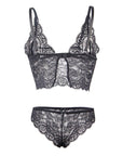 SUBBLIME - 953928 CAMICIA DA NOTTE IN SETA E PIZZO + SLIP NERO L/XL - SUBBLIME SETS - Intimo per le occasioni speciali | The Game Lingerie