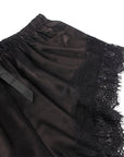 SUBBLIME - 953942 VESTAGLIA DA NOTTE CASUAL IN SETA + PANTALONI IN PIZZO NERO L/XL - SUBBLIME SETS - Intimo per le occasioni speciali | The Game Lingerie
