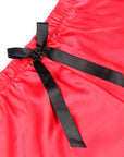 SUBBLIME - 953959 CAMICIA DA NOTTE CASUAL IN SETA + PANTALONI IN PIZZO NERO/ROSSO S/M - SUBBLIME SETS - Intimo per le occasioni speciali | The Game Lingerie