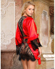 SUBBLIME - 954024 CANOTTIERA CON SCHIENA TRASPARENTE IN PIZZO + PERIZOMA ROSSO/NERO L/XL - SUBBLIME SETS - Intimo per le occasioni speciali | The Game Lingerie