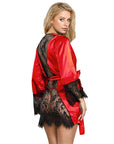 SUBBLIME - 954024 CANOTTIERA CON SCHIENA TRASPARENTE IN PIZZO + PERIZOMA ROSSO/NERO L/XL - SUBBLIME SETS - Intimo per le occasioni speciali | The Game Lingerie