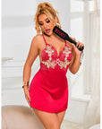 SUBBLIME - 954130 BABYDOLL CON DISEGNO FLOREALE ROSSO L/XL - SUBBLIME BABYDOLLS - Intimo per le occasioni speciali | The Game Lingerie