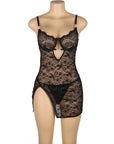 SUBBLIME - 954185 BABYDOLL IN PIZZO CON SPALLINE REGOLABILI NERO S/M - SUBBLIME BABYDOLLS - Intimo per le occasioni speciali | The Game Lingerie