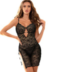 SUBBLIME - 954185 BABYDOLL IN PIZZO CON SPALLINE REGOLABILI NERO S/M - SUBBLIME BABYDOLLS - Intimo per le occasioni speciali | The Game Lingerie