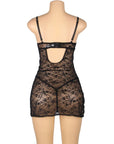 SUBBLIME - 954185 BABYDOLL IN PIZZO CON SPALLINE REGOLABILI NERO S/M - SUBBLIME BABYDOLLS - Intimo per le occasioni speciali | The Game Lingerie